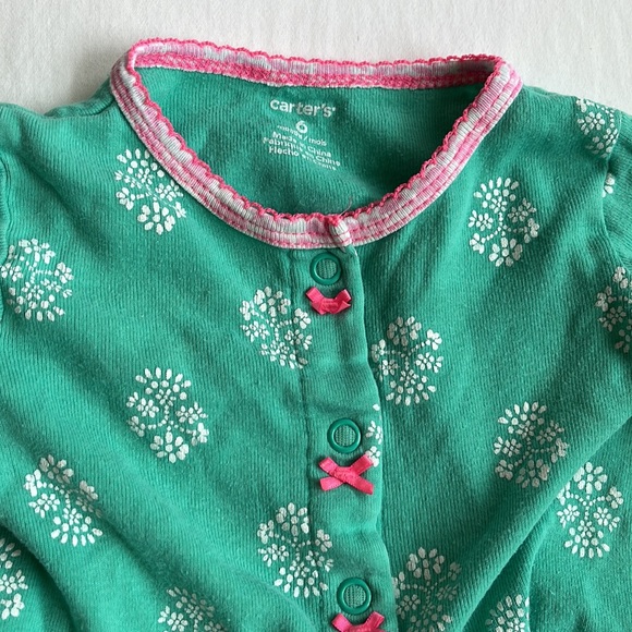 Bundle of 3 Carter's Baby Girl's Footed Pajamas Size 6 Months - Picture 7 of 15